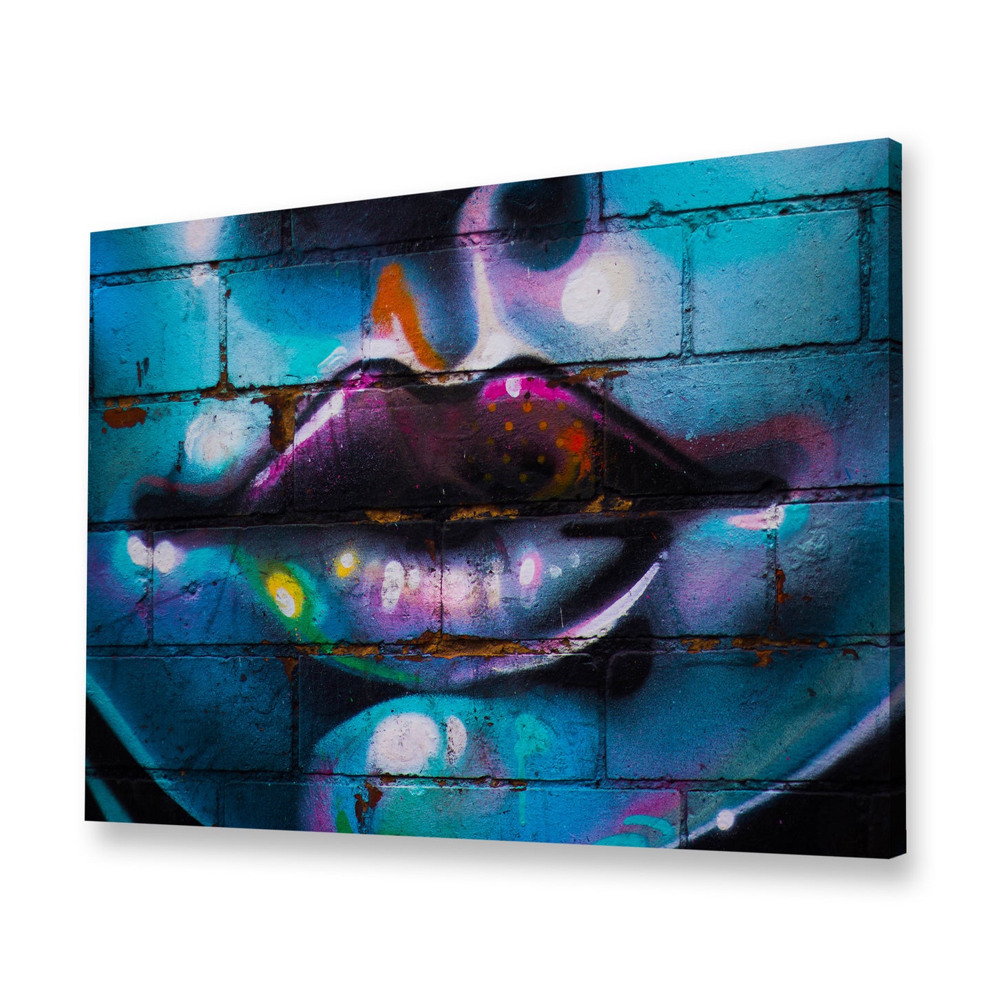 Purple Lips Graffiti