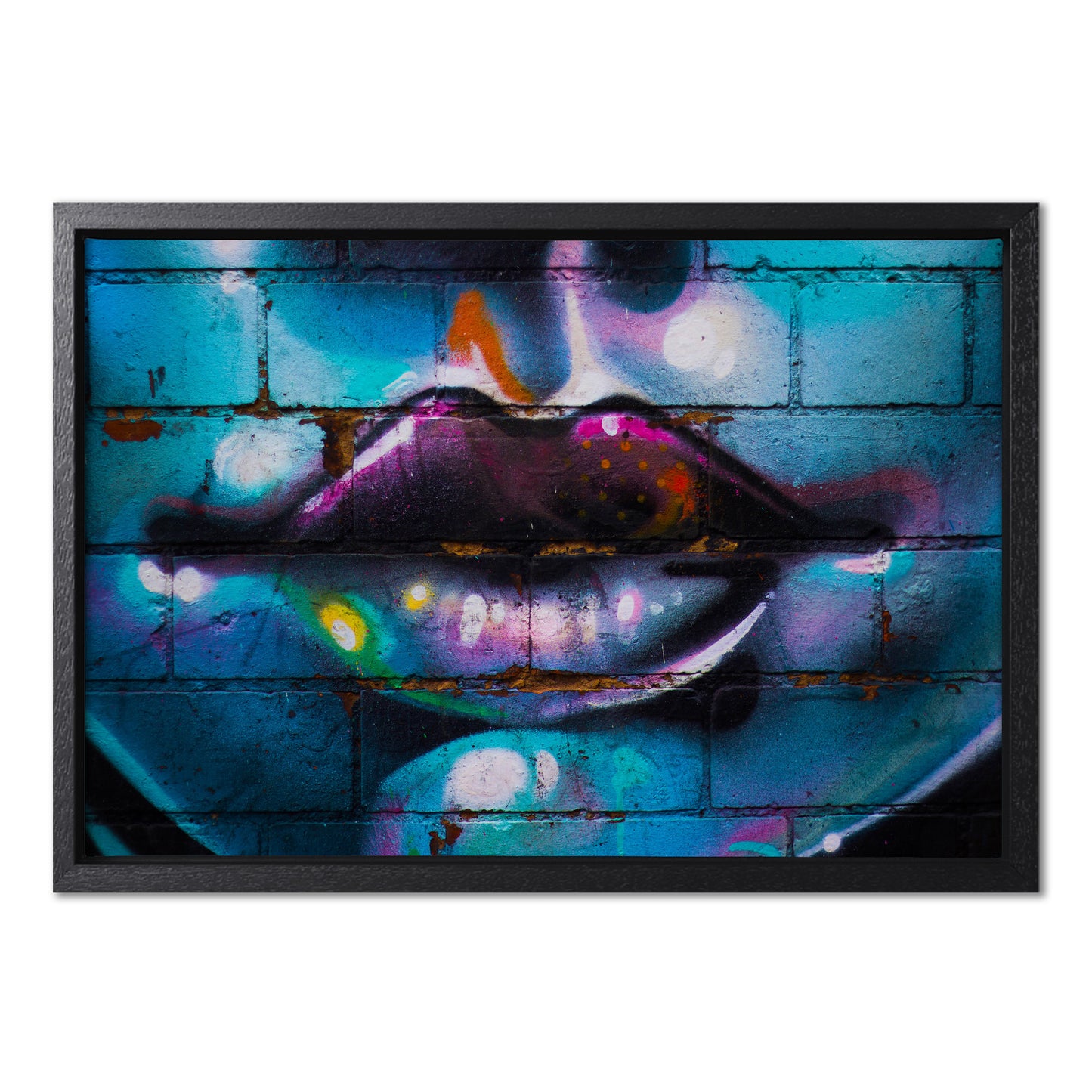 Purple Lips Graffiti