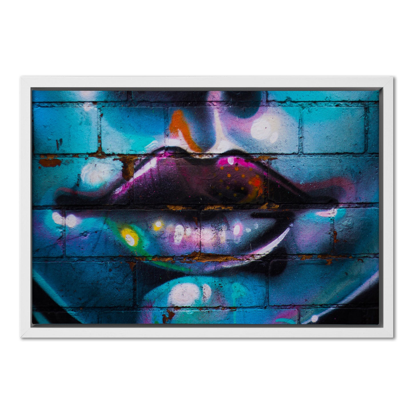 Purple Lips Graffiti