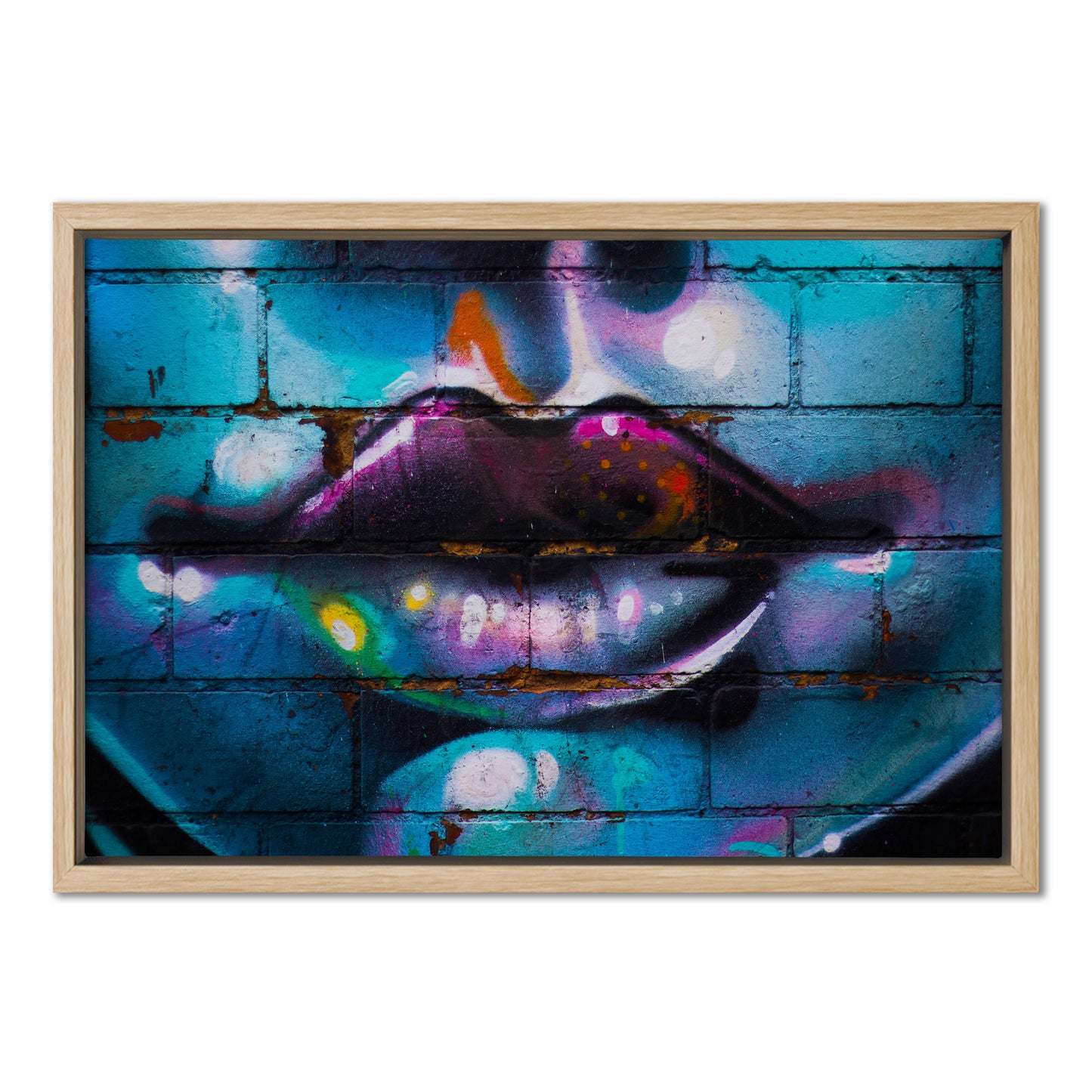 Purple Lips Graffiti