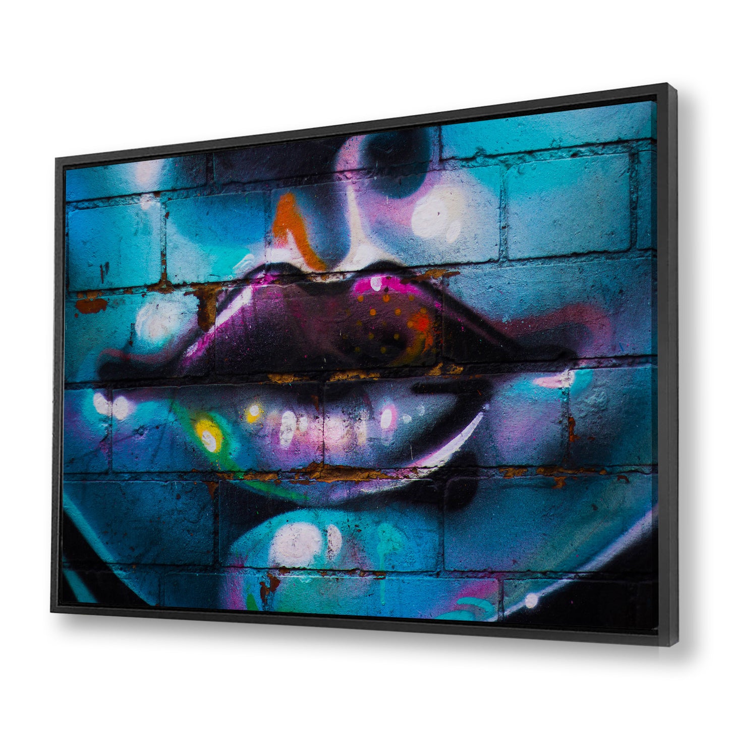 Purple Lips Graffiti