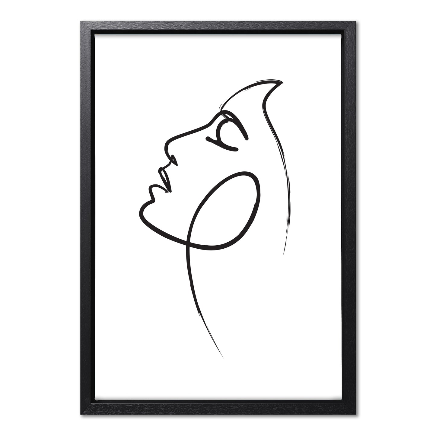 Womans Face Line Drawing