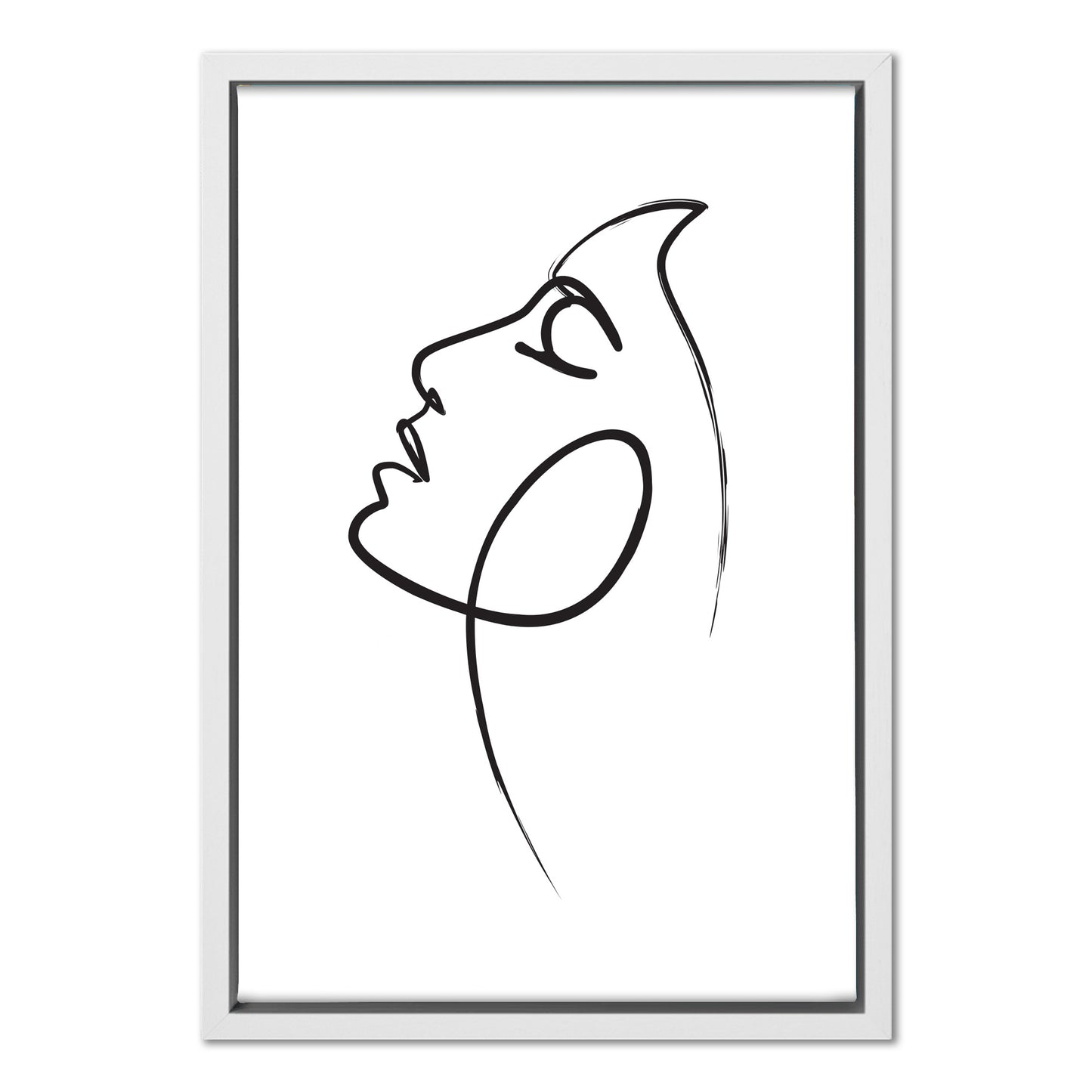 Womans Face Line Drawing