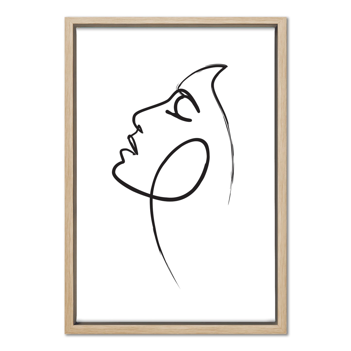 Womans Face Line Drawing
