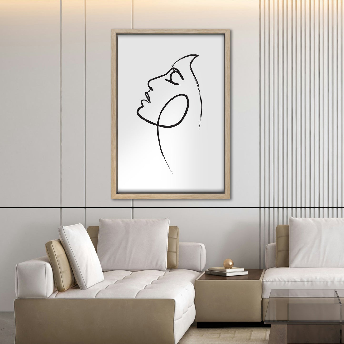 Womans Face Line Drawing