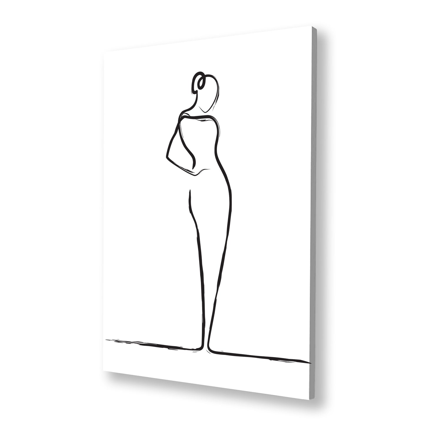 Elegant Woman Line Drawing