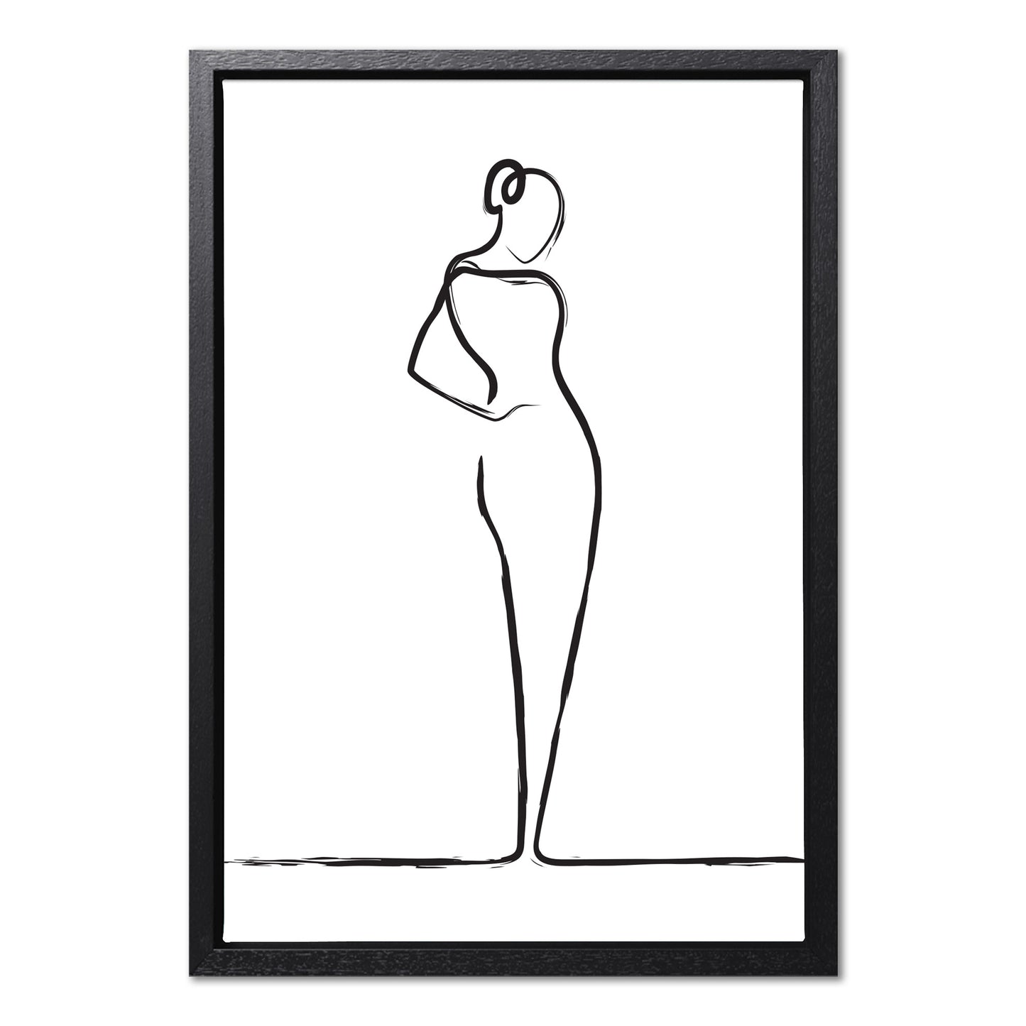 Elegant Woman Line Drawing