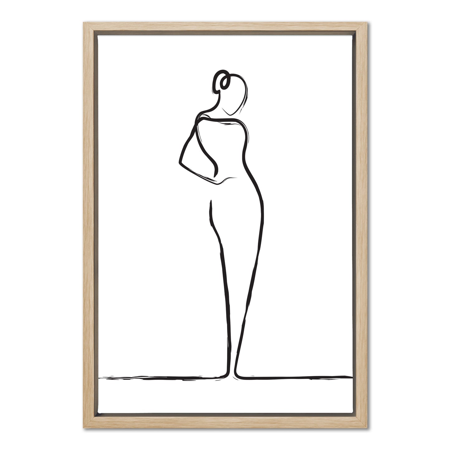 Elegant Woman Line Drawing