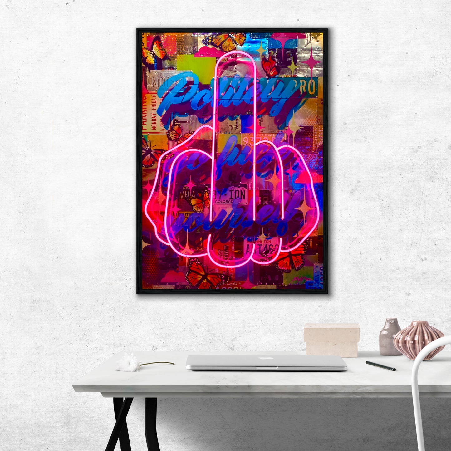 Politely Go F**k Yourself Pink Neon