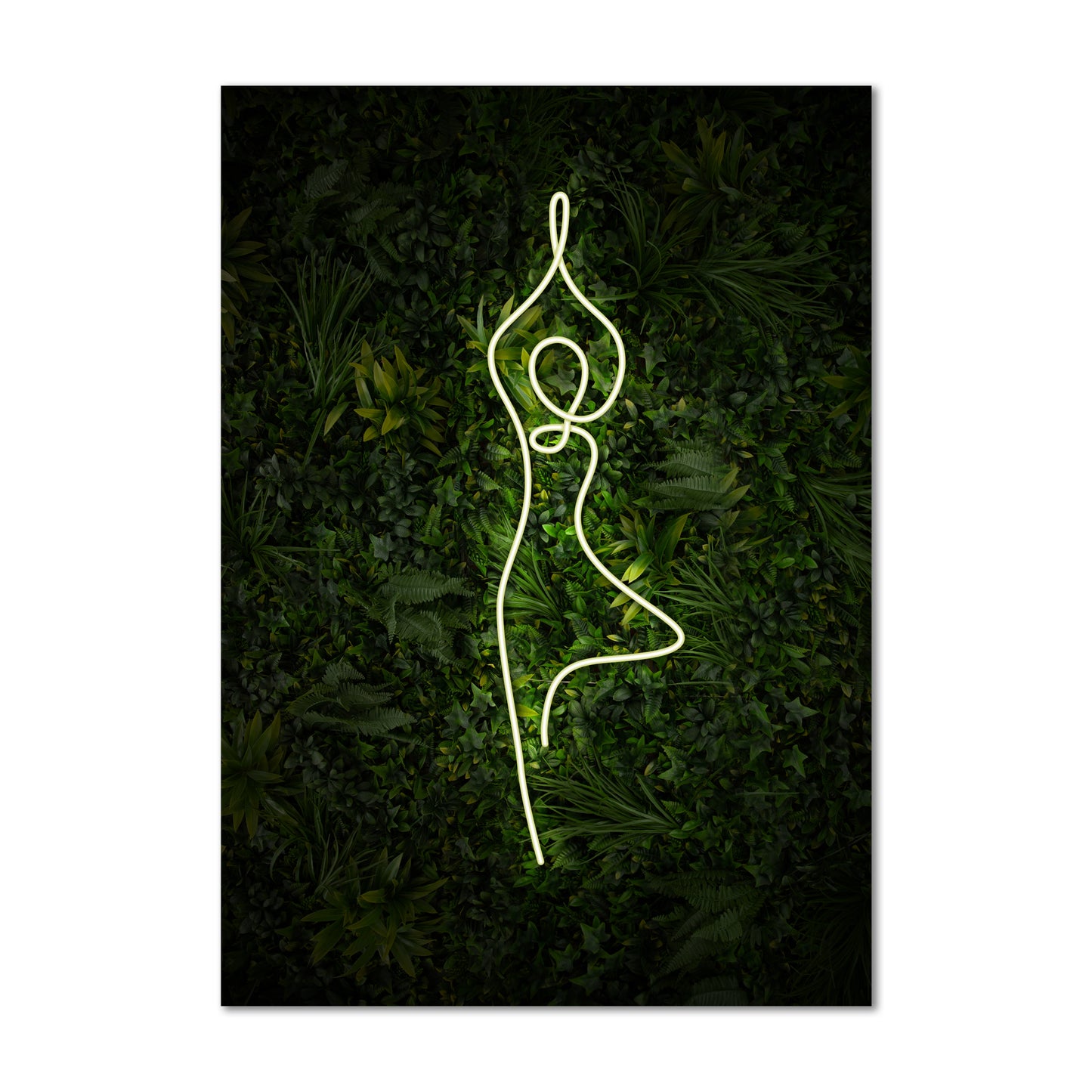 Yoga Tree Pose Neon