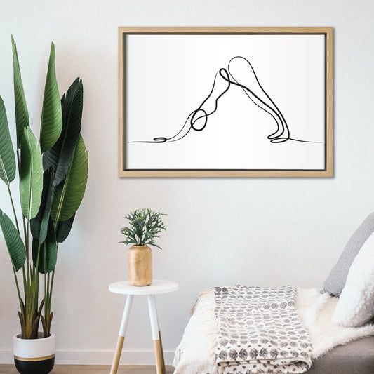 Yoga Down Dog Pose Canvas Art