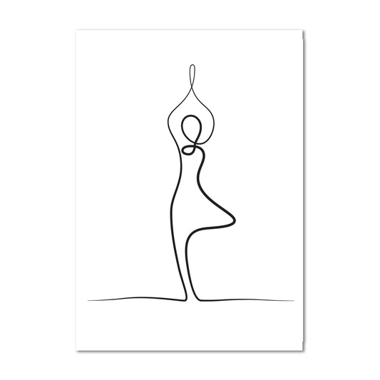 Yoga Tree Pose Canvas Art