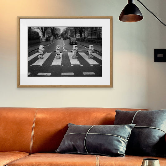 Stormtroopers Abbey Road Framed Art Print