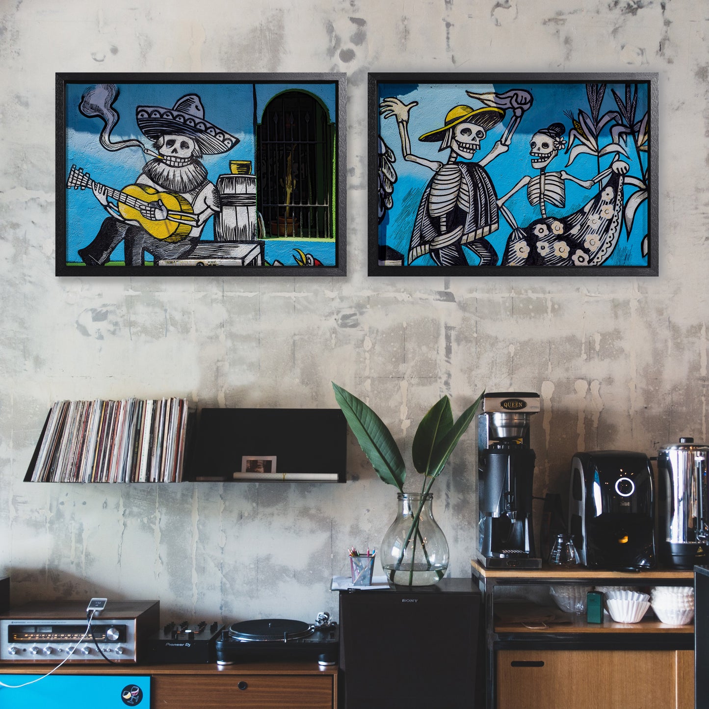 Dancing Bones Canvas Art Print