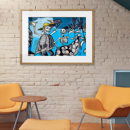 Dancing Bones Framed Art Print