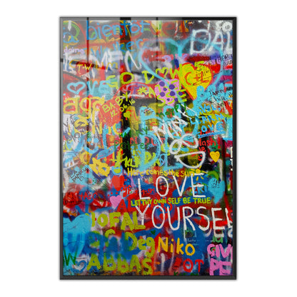 Love Yourself Graffiti Acrylic Art Print