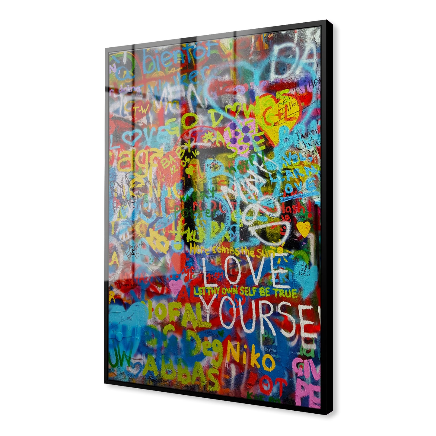 Love Yourself Graffiti Acrylic Art Print