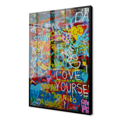 Love Yourself Graffiti Acrylic Art Print