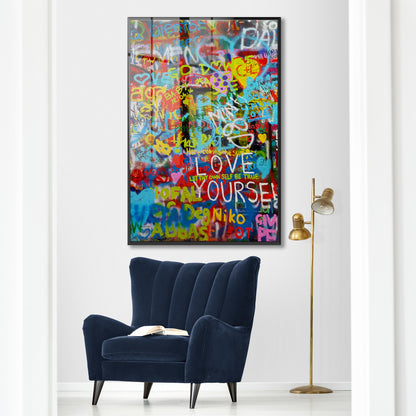 Love Yourself Graffiti Acrylic Art Print
