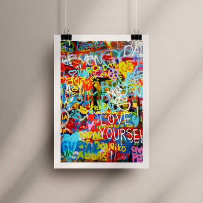 Love Yourself Graffiti Art Print
