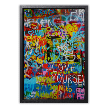 Love Yourself Graffiti Canvas Art