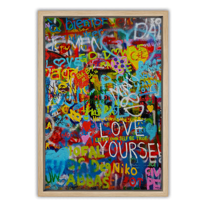 Love Yourself Graffiti Canvas Art