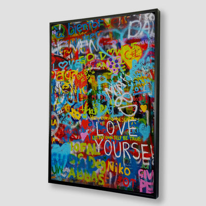 Love Yourself Graffiti Canvas Art