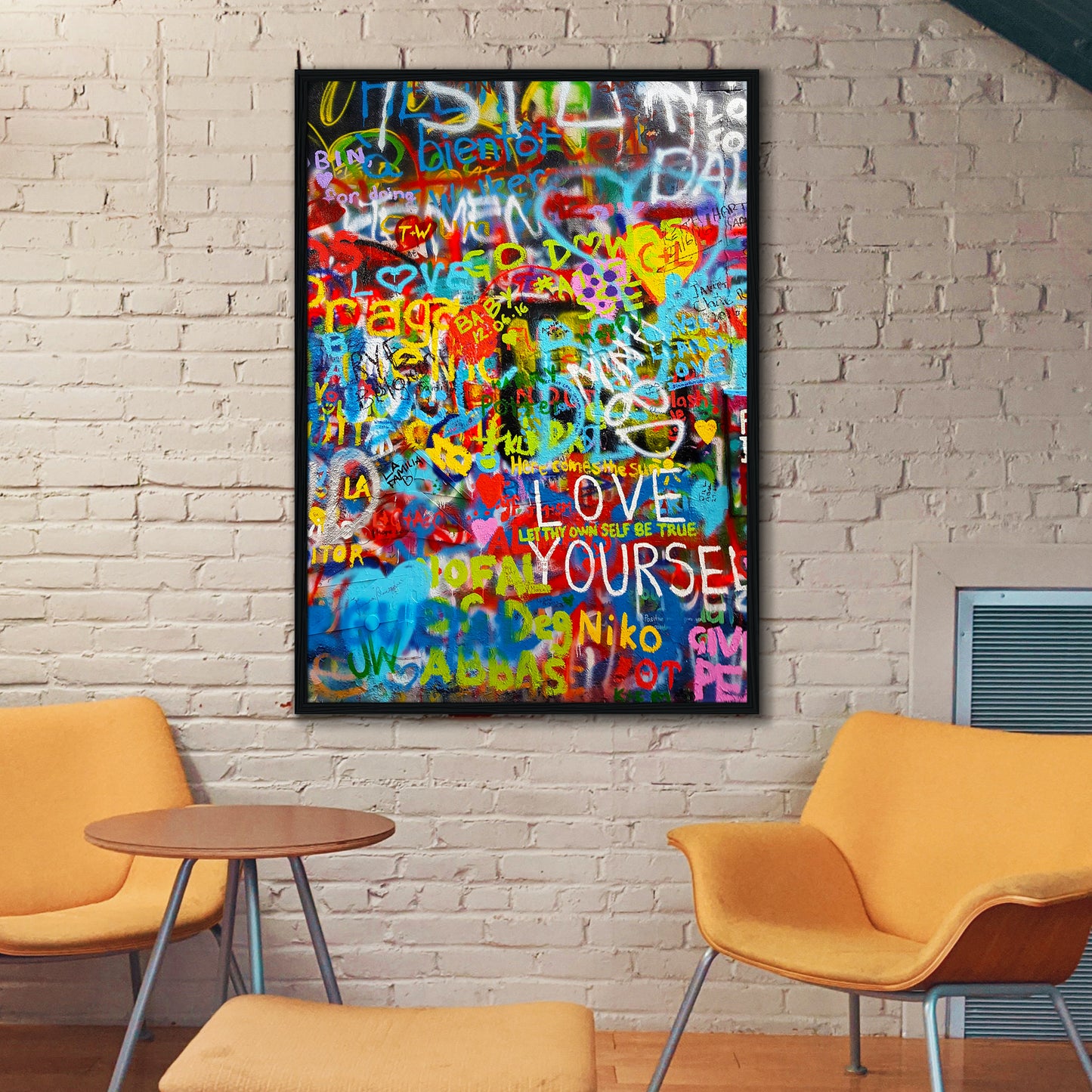 Love Yourself Graffiti Canvas Art