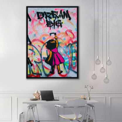 Dream Big Girl Canvas Art