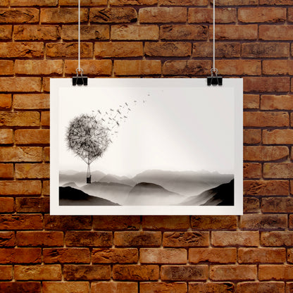 Air Dandelion Art Print
