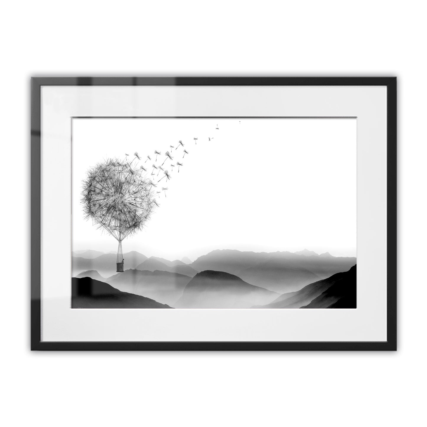Air Dandelion Framed Art Print