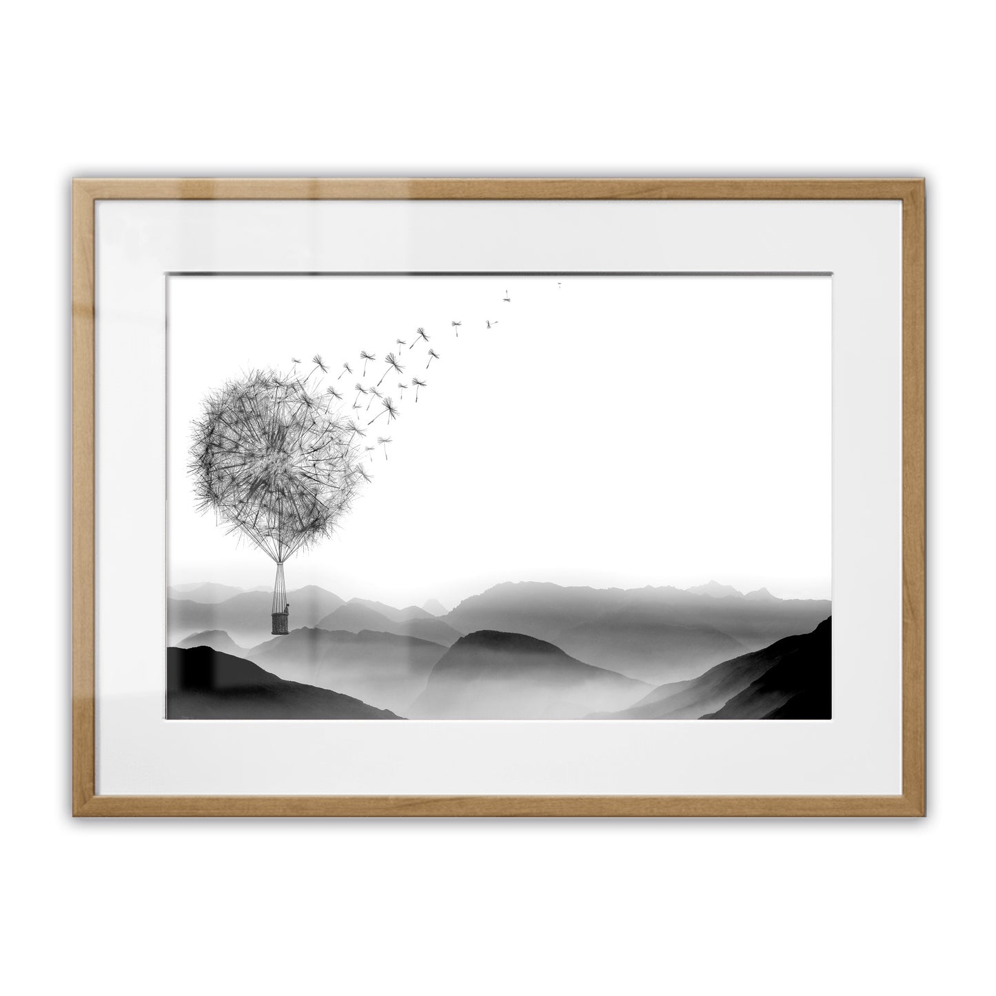 Air Dandelion Framed Art Print