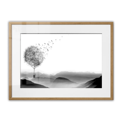 Air Dandelion Framed Art Print