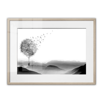 Air Dandelion Framed Art Print