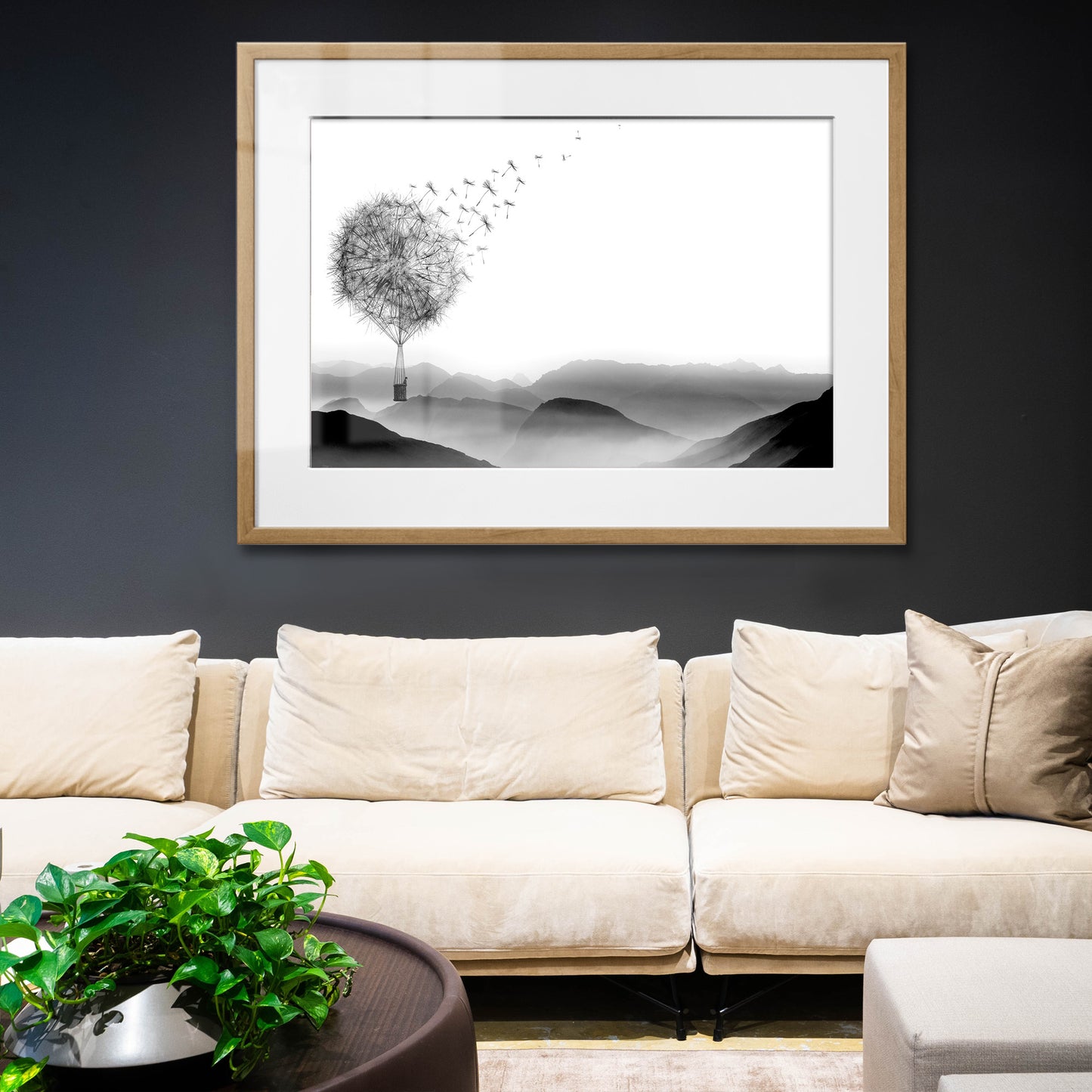 Air Dandelion Framed Art Print