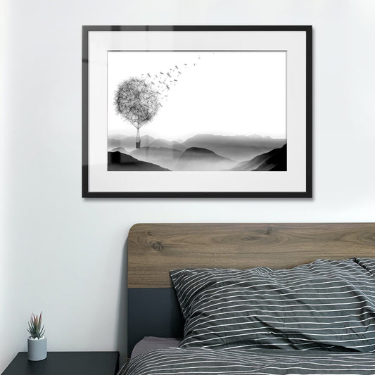 Air Dandelion Framed Art Print