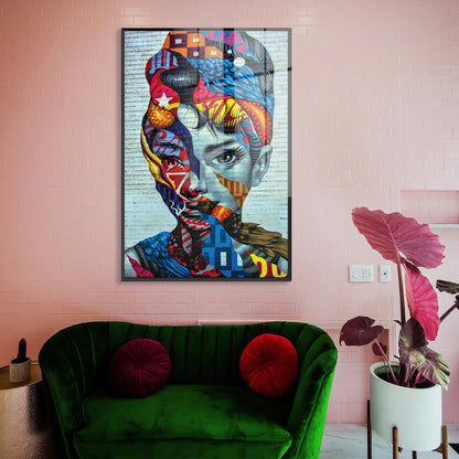 Audrey Hepburn Abstract Acrylic Art Print
