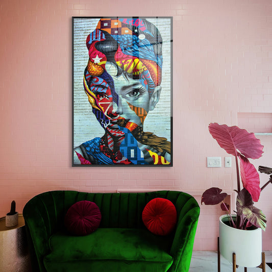 Audrey Hepburn Abstract Acrylic Art Print
