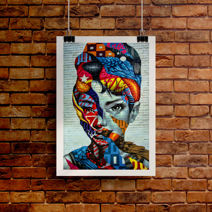 Audrey Hepburn Abstract Art Print