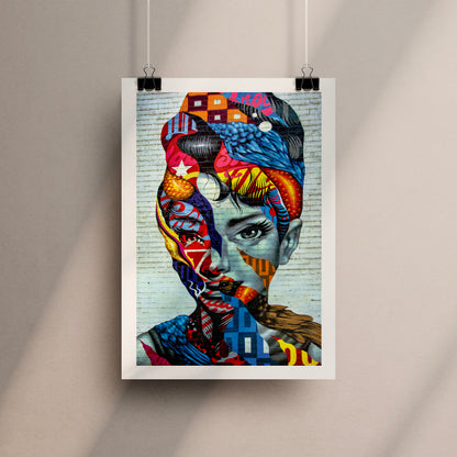 Audrey Hepburn Abstract Art Print