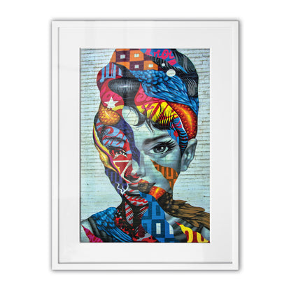 Audrey Hepburn Abstract Framed Art Print