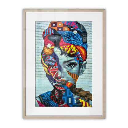 Audrey Hepburn Abstract Framed Art Print