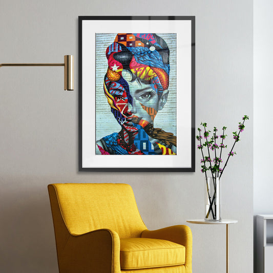 Audrey Hepburn Abstract Framed Art Print