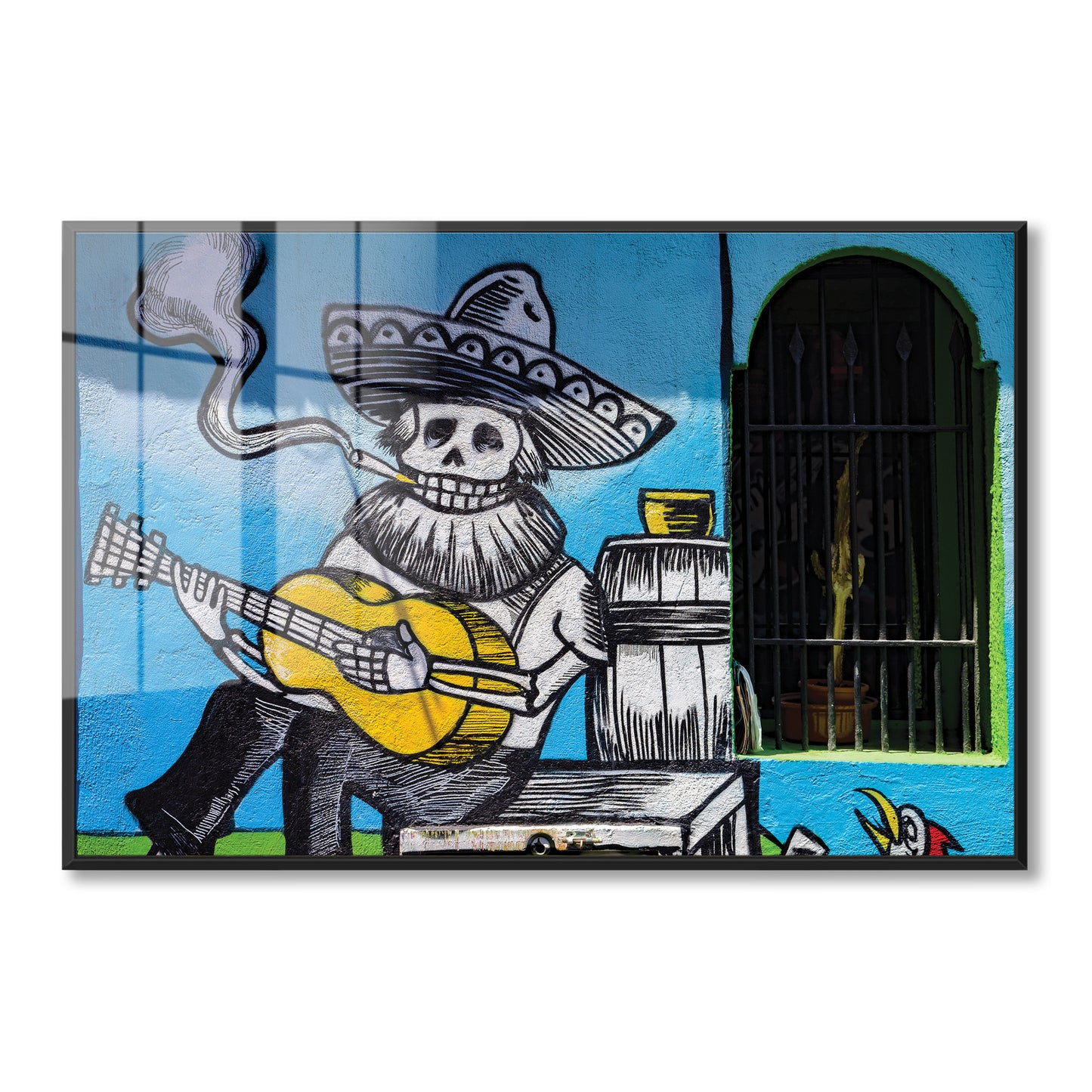 Bones Plays Guitar Acrylic Art Print