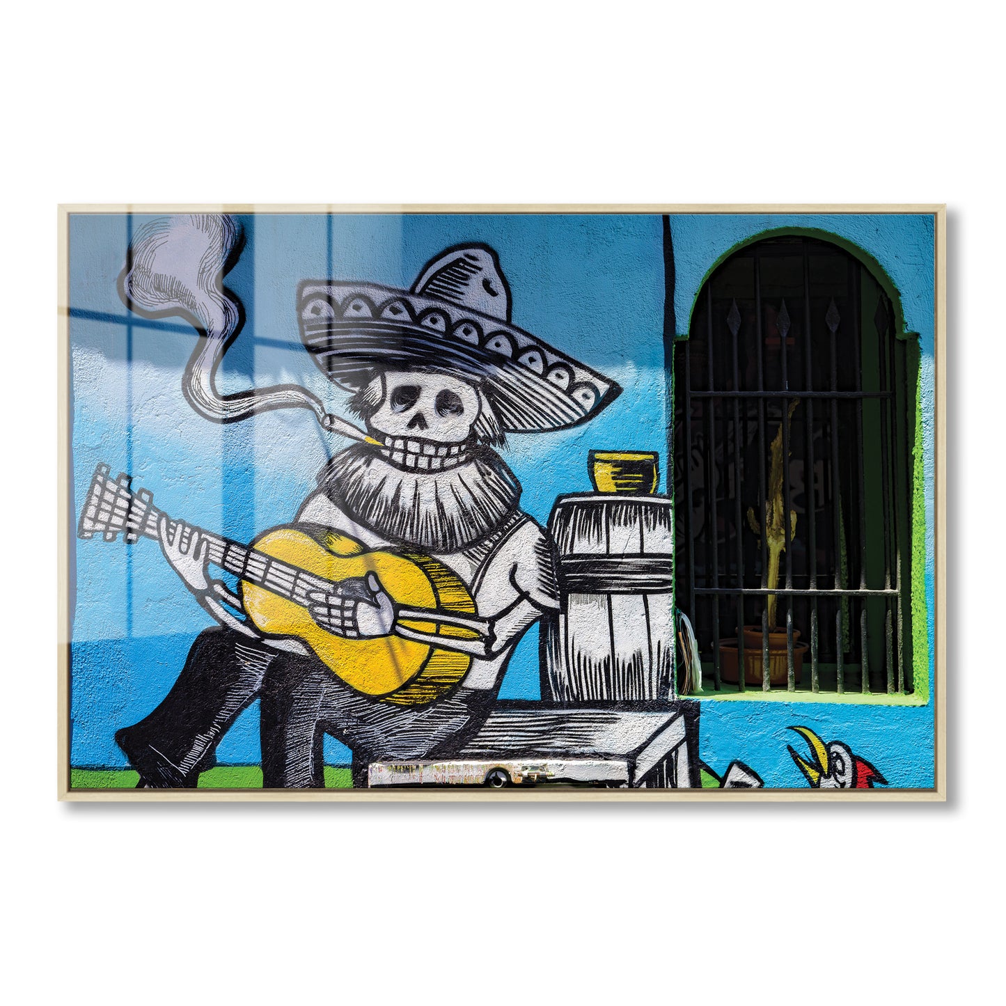 Bones Plays Guitar Acrylic Art Print