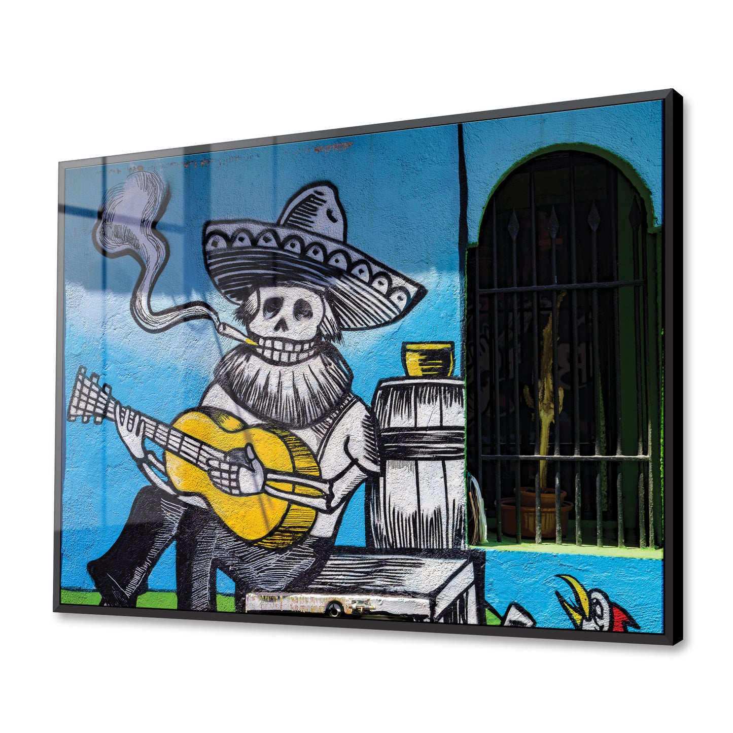 Bones Plays Guitar Acrylic Art Print