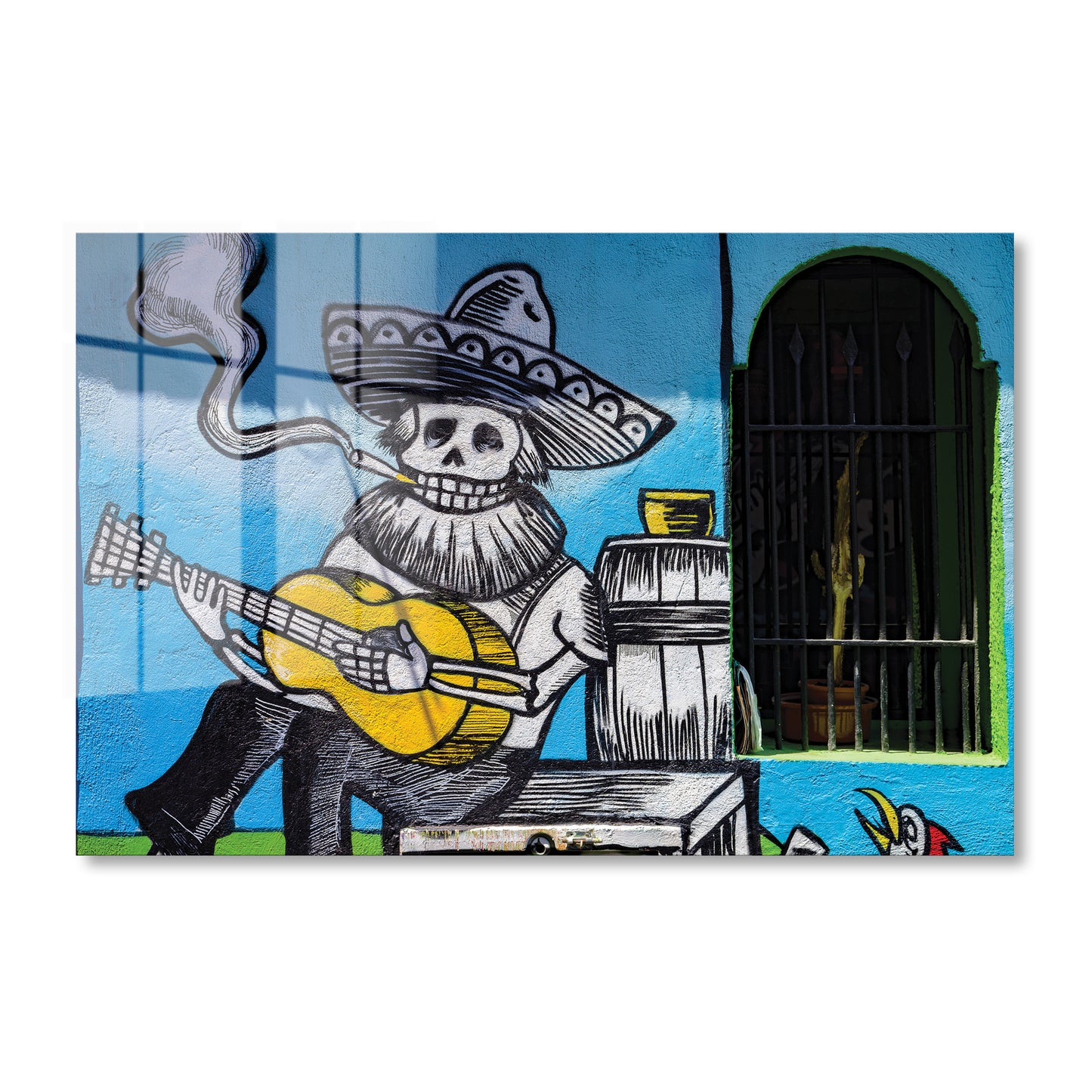 Bones Plays Guitar Acrylic Art Print