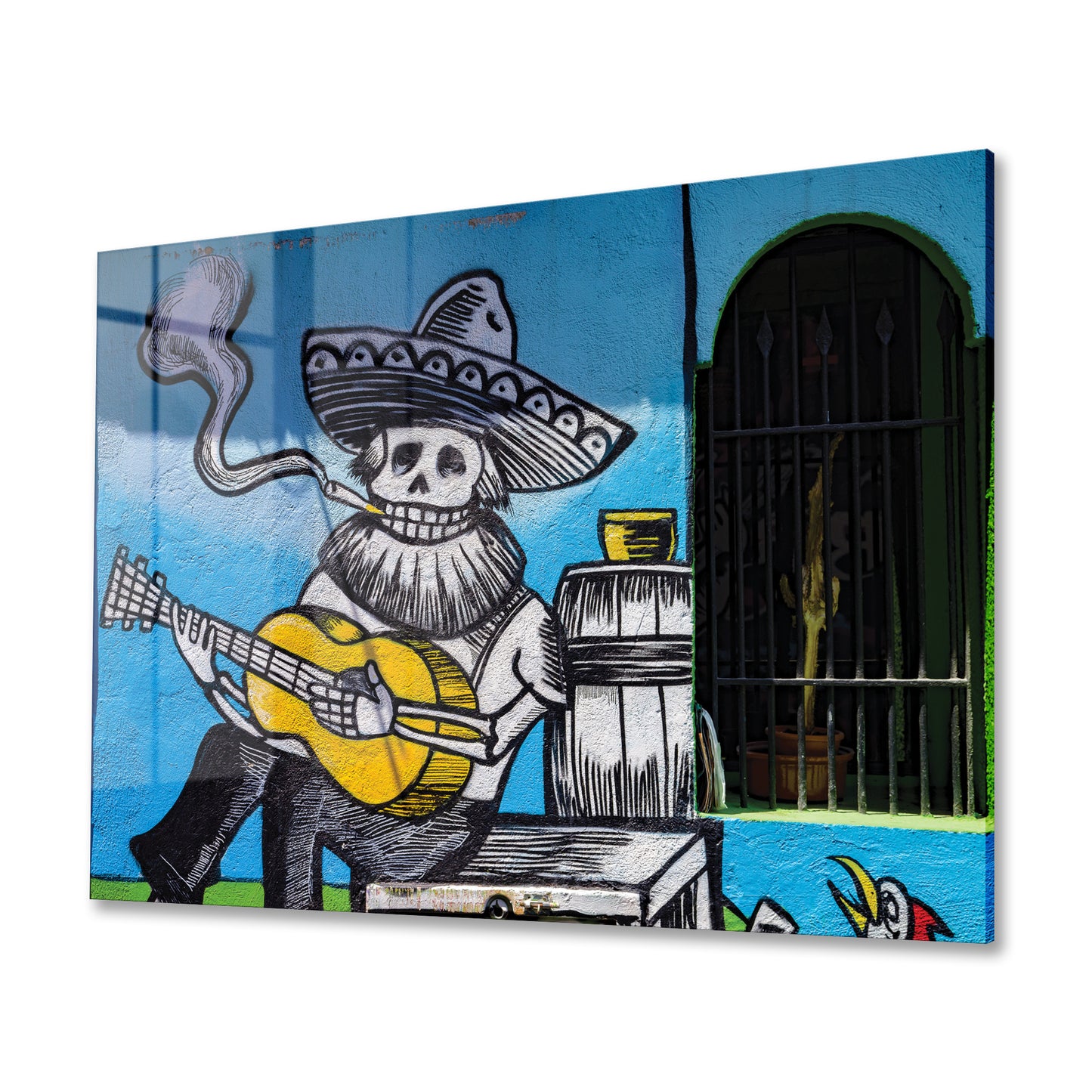 Bones Plays Guitar Acrylic Art Print