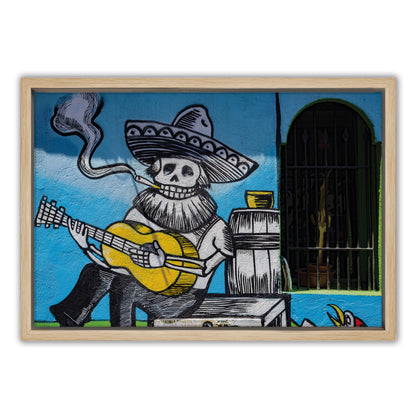 Bones Plays Guitar Canvas Art