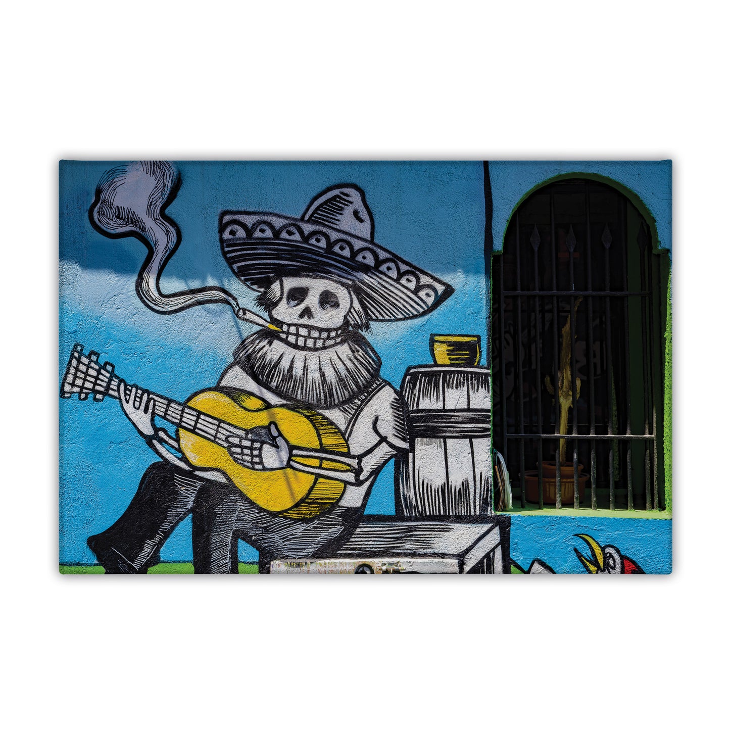 Bones Plays Guitar Canvas Art